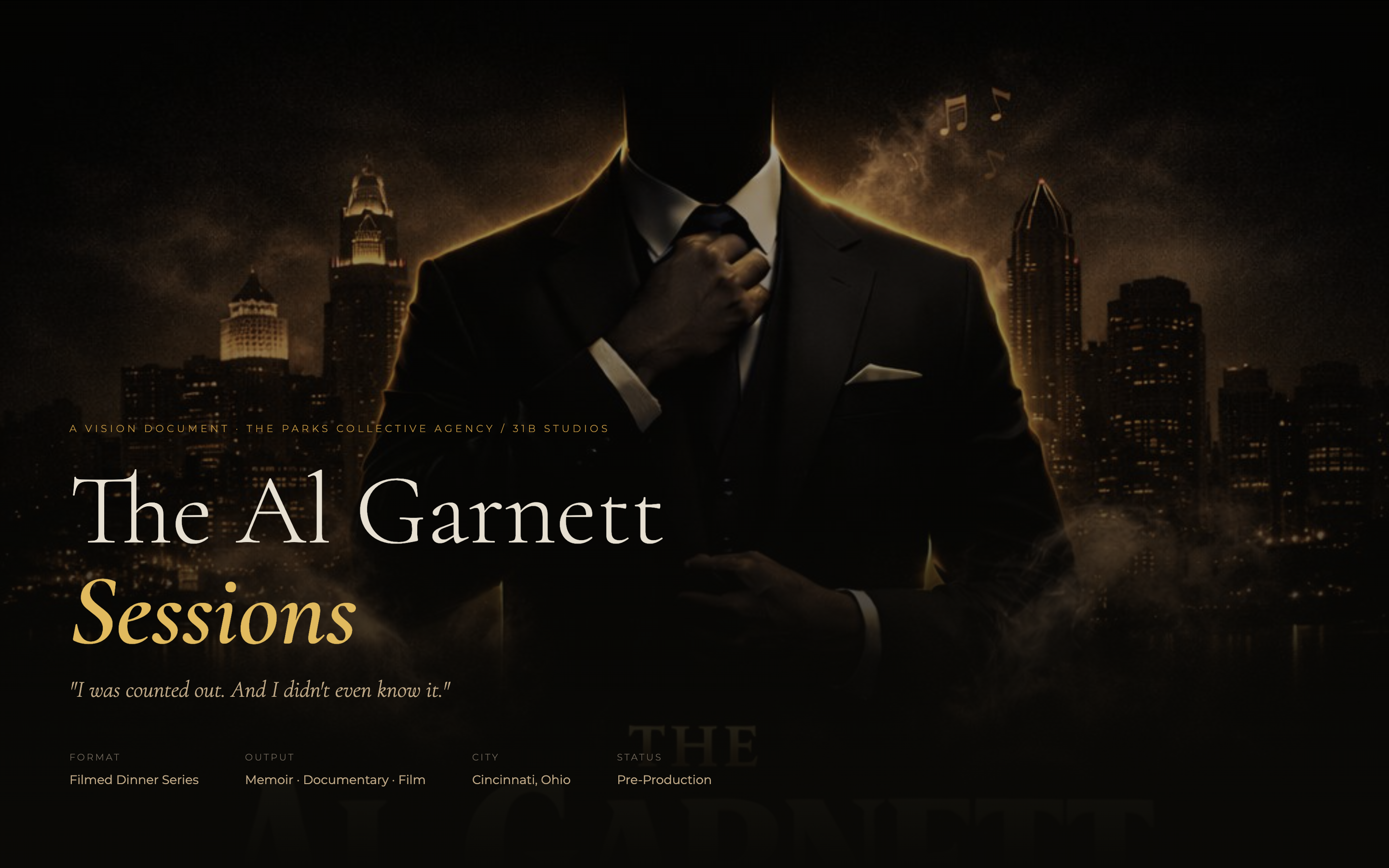 The Al Garnett Sessions cinematic hero artwork