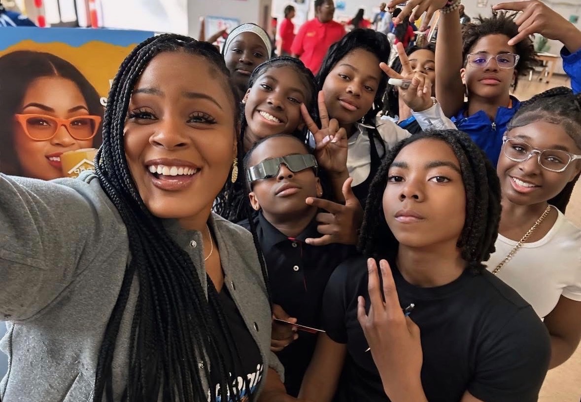 Future Story Lab students in a cinematic youth leadership setting